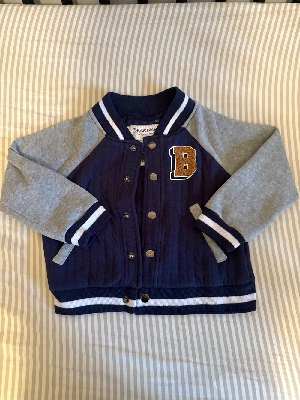 Bearpaw Kids Varsity Jacket Blue & Gray Boys 2T
